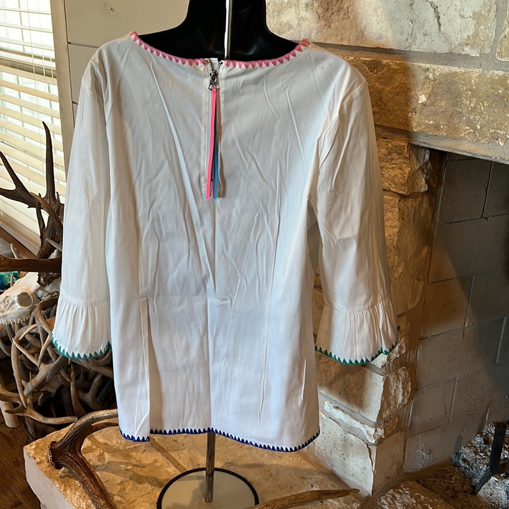 Talbots Size Large Size Back White With Multiple … - image 2